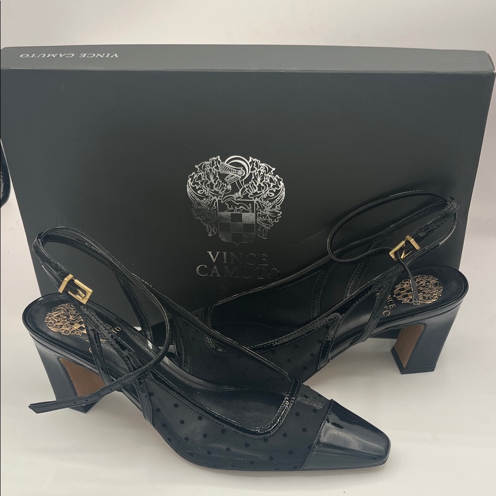Vince Camuto Black Strappy Heels-NWOT